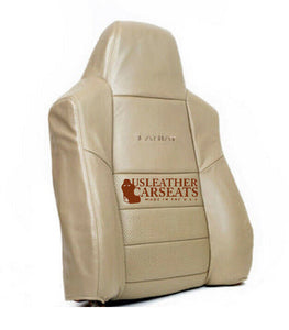 2002 Ford F250 F350 Lariat -Driver PERFORATED Leather Lean Back Seat Cover TAN
