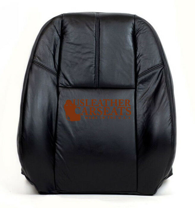 2007-2013 GMC Sierra Yukon Tahoe Driver Side Lean Back Leather Seat Cover Black