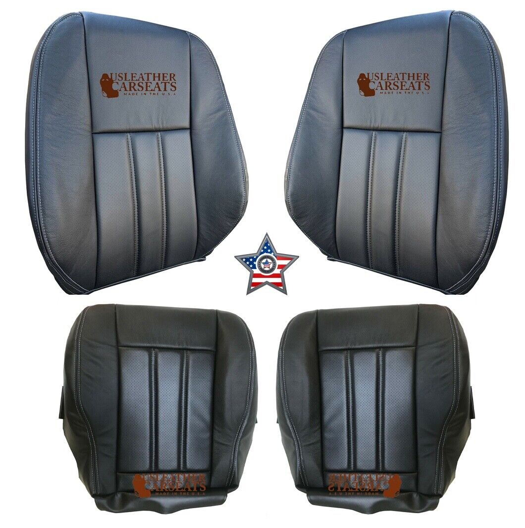 2011-2016 Fits Chrysler Town & Country Full front perf leather seat cover black