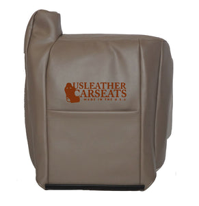 2001 GMC Sierra C3 Denali Quad Driver Lean Back Leather Seat Cover 2-Tone Tan