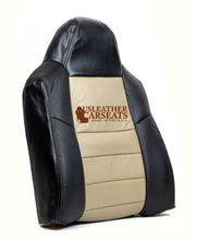 Load image into Gallery viewer, 2005 Ford Excursion EDDIE BAUER Driver Lean Back Leather Seat Cover Tan/Black
