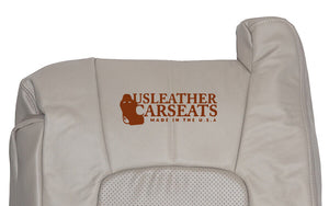 99-02 Cadillac Escalade Passenger Lean Back Perforated Leather Seat Cover Shale