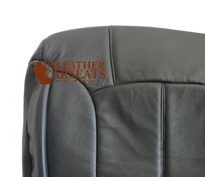 99-02 Chevy Silverado Suburban Passenger Lean Back Leather Seat Cover Dark Gray