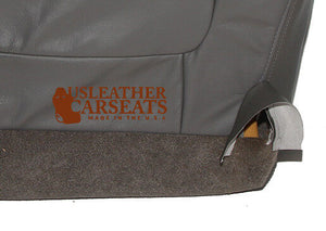 01 2002 03 Ford F150 Lariat Super Crew passenger Bottom Leather Seat Cover Gray