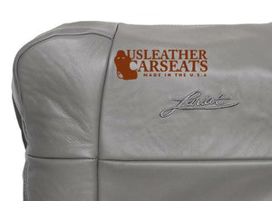 2001 2002 Ford F150 Lariat Driver Lean Back Replacement Leather Seat Cover Gray