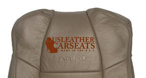 2001 F250 F350 Lariat -- Driver Lean Back Replacement Leather Seat Cover TAN