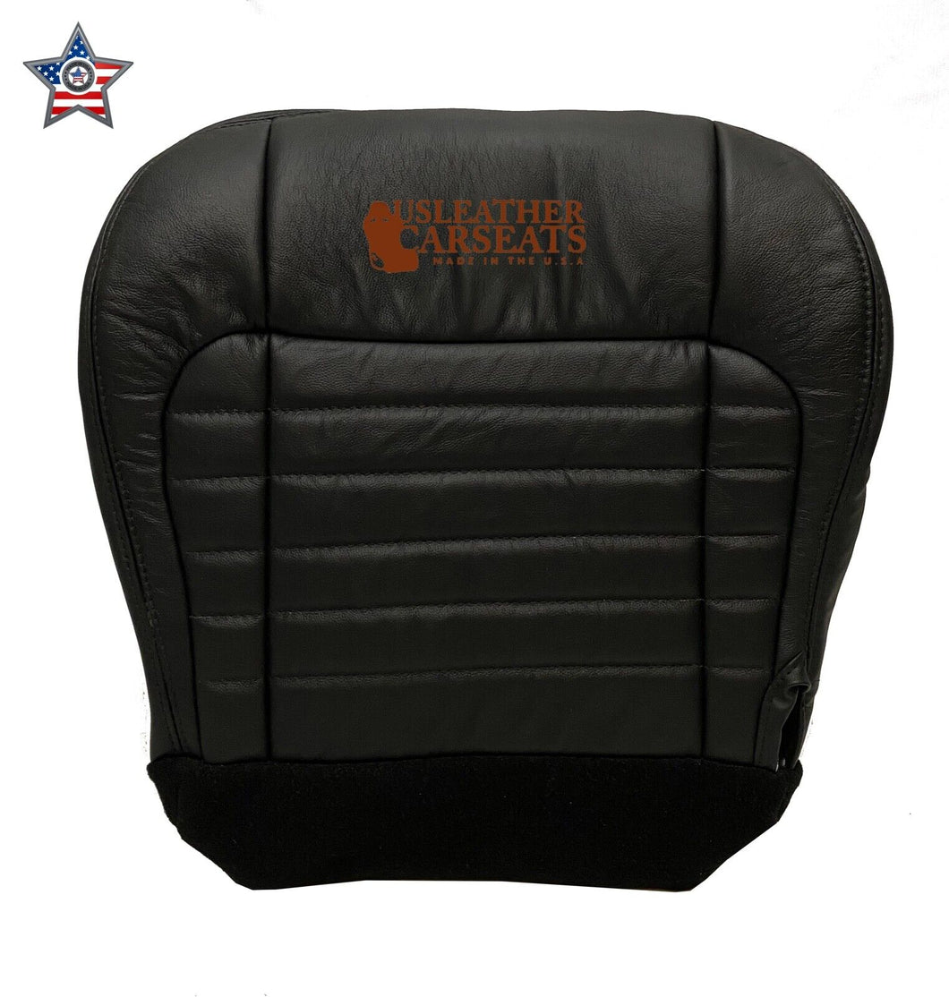 2001-2003 Ford F150 Harley Davidson Passenger Bottom Leather Seat Cover Black