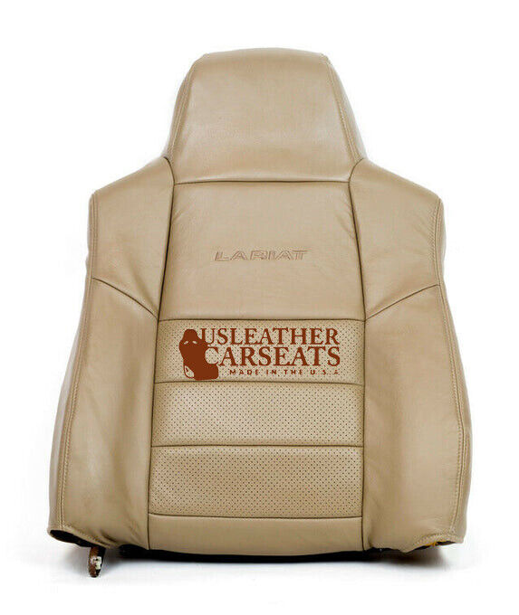 2002 Ford F250 F350 Lariat -Driver PERFORATED Leather Lean Back Seat Cover TAN