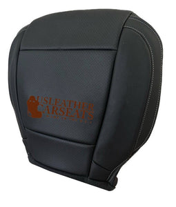 2017 For Ford F150 Lariat Driver & Passenger Bottom Perf Leather Seat Cover Blk