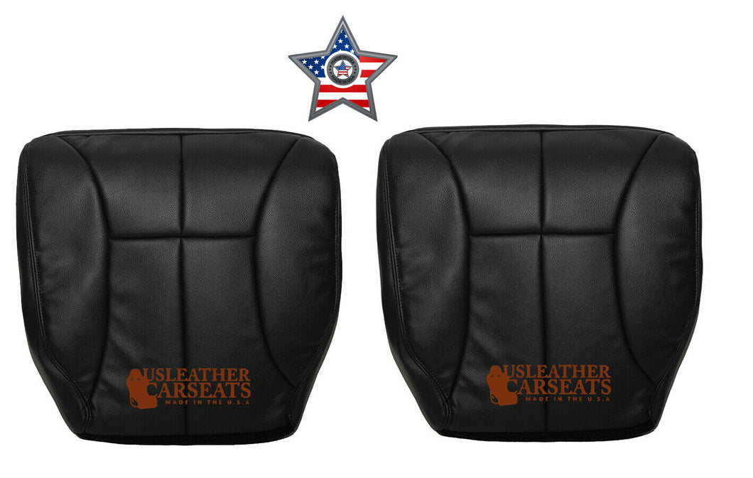 2001 2002 Fits Dodge Ram Driver & Passenger Bottom Leather Seat Covers dark gray