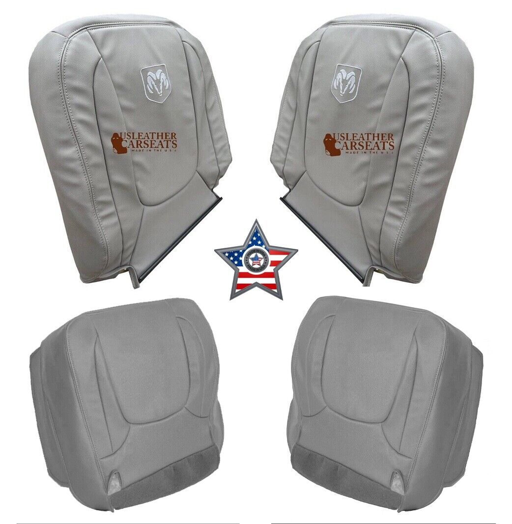 2004 Fits Dodge Ram 1500 2500 Full Front Synthetic Leather  Seat Cover Taupe