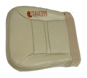 2001 Ford Excursion Limited 4X4 Driver Side Bottom Leather Seat Cover Tan