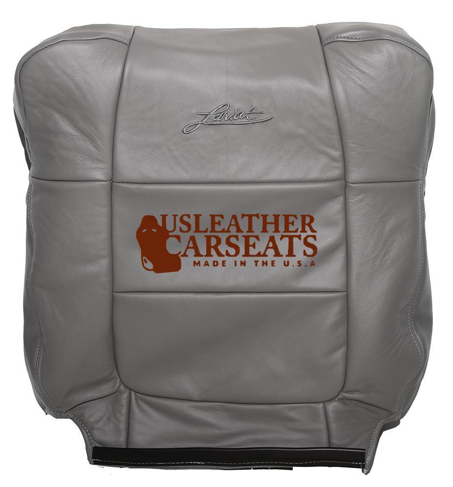 2001 2002 Ford F150 Lariat Driver Lean Back Replacement Leather Seat Cover Gray