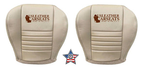 2002 Ford Mustang GT Driver & Passenger Bottom Leather Seat Cover TAN