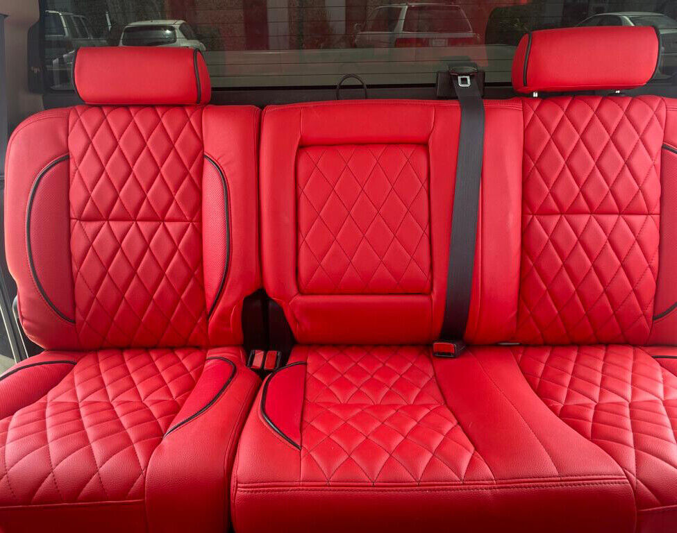 Red Leather Seat Covers, Red Leather Seats, Custom