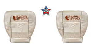 2000-2004 Fits TOYOTA TUNDRA Driver & Passenger Bottom Leather Seat Covers Tan