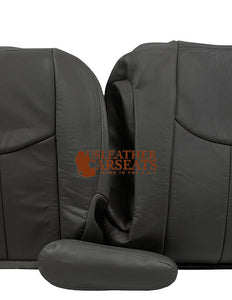 03-07 Chevy Silverado LT HD -Driver Side Complete Leather Seat Covers Dark Gray