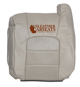 1999-02 Cadillac Escalade Driver Lean Back Perforated Leather Seat Cover Shale