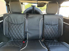 Load image into Gallery viewer, 2013-2014 Fits JEEP WRANGLER JK CUSTOM LEATHER SEAT COVERS BLACK &amp; white DIAMOND