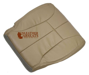 2001 Fits Dodge Ram 2500 Laramie - Driver Bottom Synthetic Leather Seat Cover - Tan