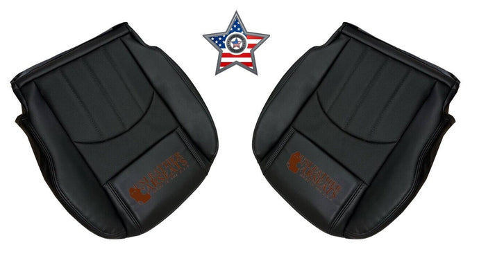 2016 For BUICK ENCLAVE Driver & Passenger Bottom Perf Leather Seat Cover Black