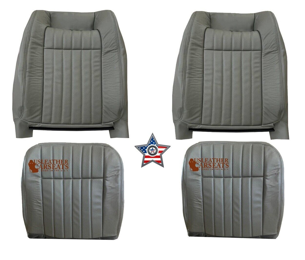 1995 Chevy Impala SS Full Front Perforated Synthetic Leather Seat Cover Gray