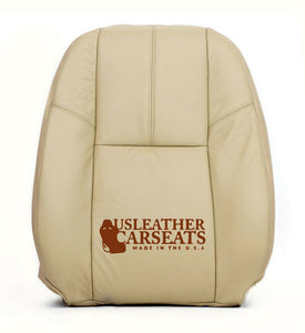 2007-2013 GMC 1500HD 2500HD 3500HD WT Driver Lean Back Leather Seat Cover Tan