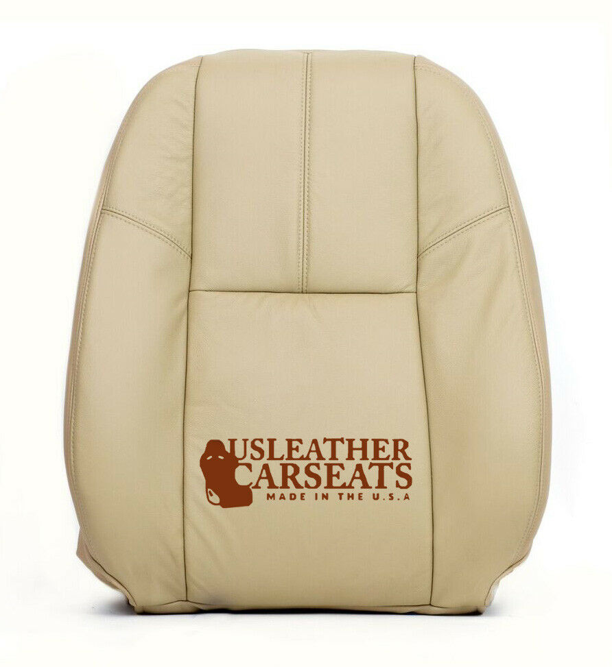 2007-2013 GMC 1500HD 2500HD 3500HD WT Driver Lean Back Leather Seat Cover Tan