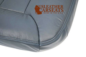 1995-1999 GMC Sierra Tahoe Driver Side Bottom Leather Seat Cover Blue