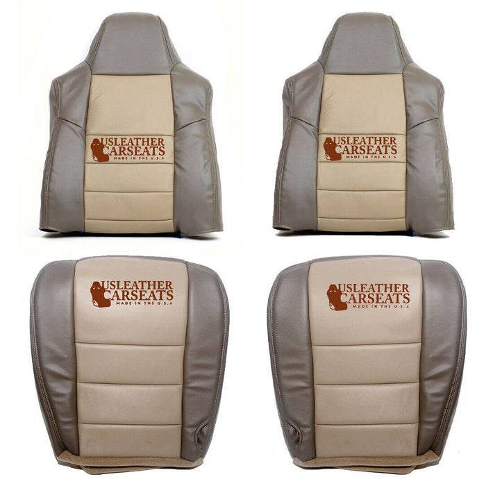 03-2004 Ford Excursion Driver & Passenger Complete Vinyl Seat Cover 2 Tone Tan