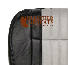 Load image into Gallery viewer, 03 Ford F150 Harley Davidson Passenger Bottom Leather Seat Cover 2 Tone Blk/Gray