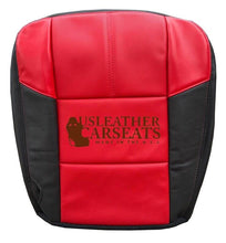 Load image into Gallery viewer, 2007 Ford F350 Lariat Outlaw Left &amp; Right Bottom Leather Seat Cover Black &amp; Red