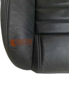 2005-2009 Ford Mustang DRIVER Bottom Perforated Leather Seat Cover Black