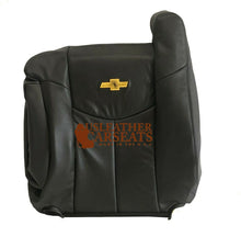 Load image into Gallery viewer, 2002 Chevy Avalanche 1500 Z71 Z66 Driver Lean Back Leather Seat Cover Dark Gray