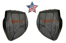 Load image into Gallery viewer, For 2013 Jeep Wrangler Rubicon Driver &amp; Passenger Bottom Leather Seat Covers Blk