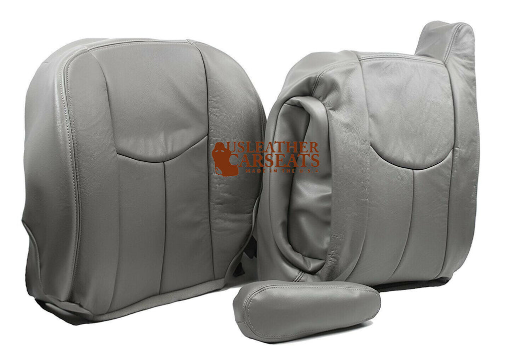 2003 2004 2005 2006 2007 Chevy Suburban Driver Complete Leather Seat Cover Gray