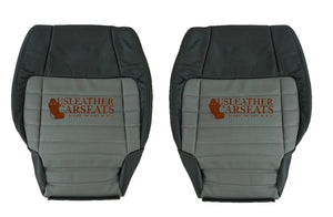 2001 For Harley Davidson Full front 2nd-row Leather/vinyl Seat Cover 2 Tone Gray