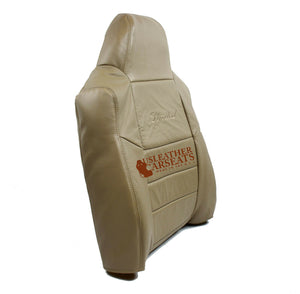 2002 Ford Excursion Limited Driver Lean Back Replacement Leather Seat Cover TAN