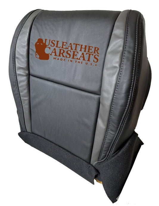 2007-2012 Mazda CX-9 Driver Side Bottom Leather Seat Cover 2 Tone Black