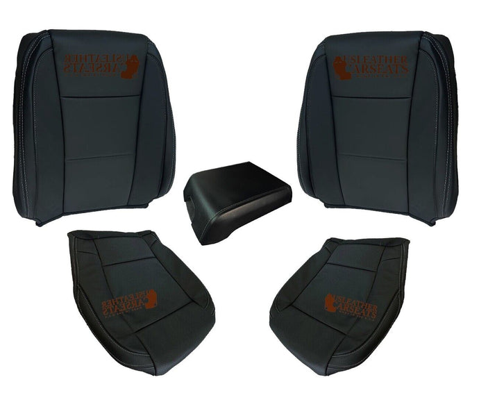 2017 Fits Ford F150 Lariat Full Front Perforated Leather Seat Cover Black