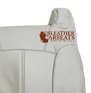 2002 Cadillac Escalade Driver Side Lean Back Perforated Leather Seat Cover Shale
