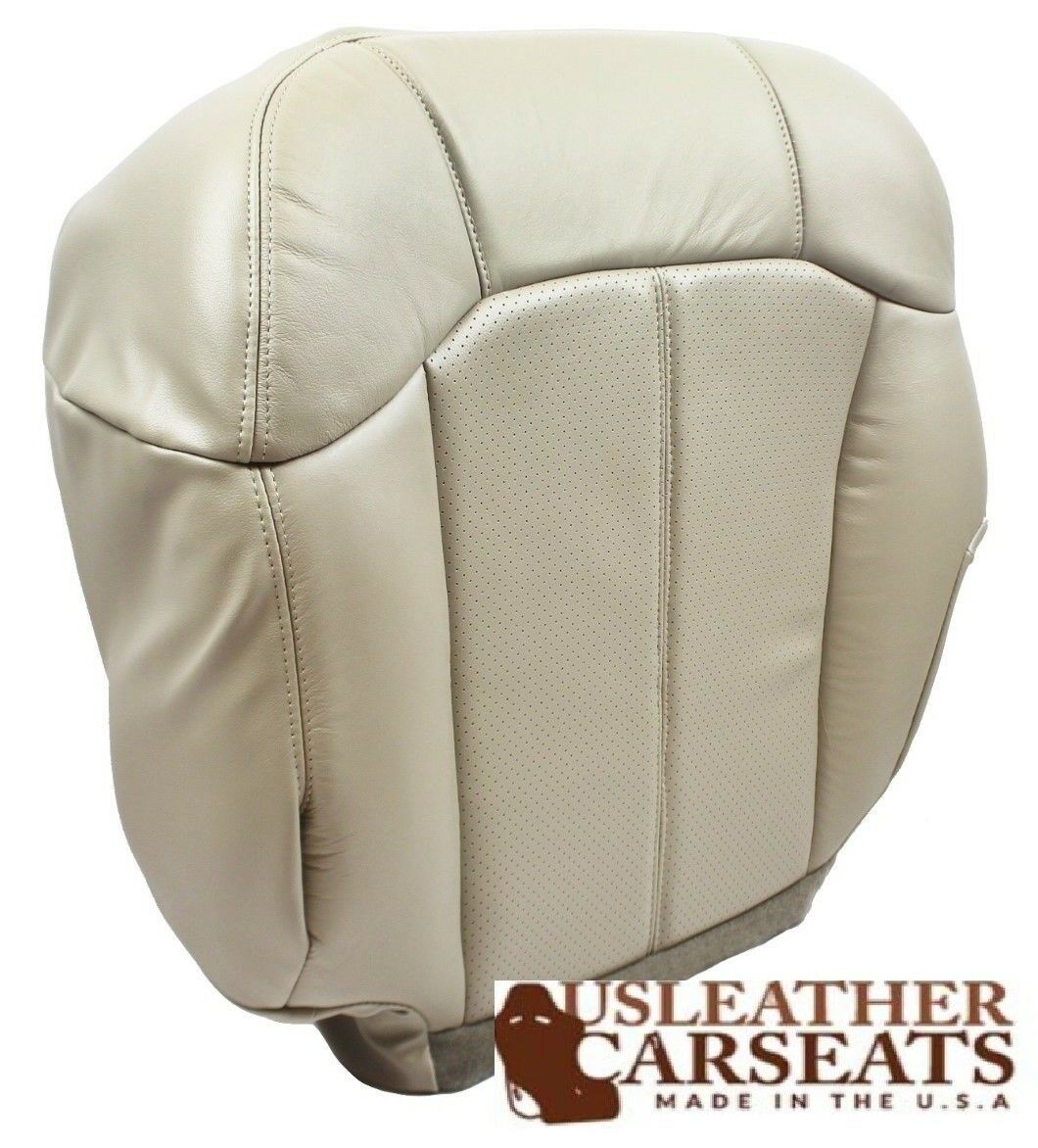 1999 Cadillac Escalade Driver Side . Bottom Perforated Leather Seat Cover Shale