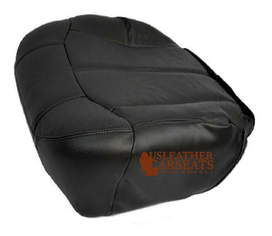 2001 2002 Chevy Silverado 3500 Driver Bottom Leather Seat Cover DK GRAY Pattern