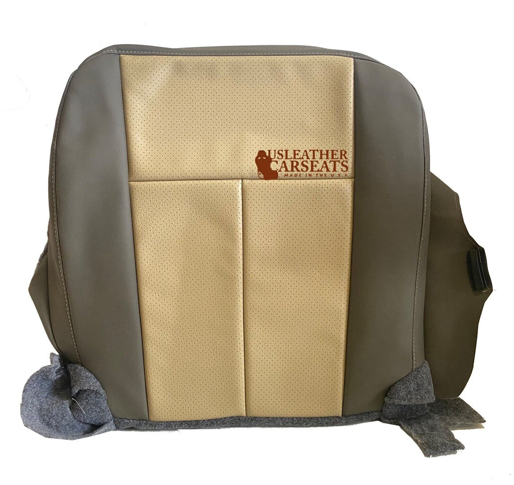 2007-2008 Ford Expedition Eddie Bauer passenger Perf Vinyl Seat Cover 2 Tone Tan