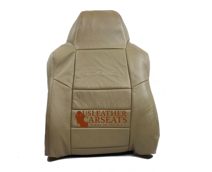 2002 Ford Excursion Limited Driver Lean Back Replacement Leather Seat Cover TAN
