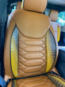 For 13-18 Jeep Wrangler 4 Door  Custom Complete Seat Covers Front & Back Tan