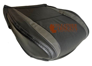 2007-2012 Mazda CX-9 Driver Side Bottom Leather Seat Cover 2 Tone Black