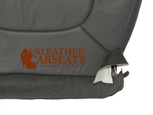 2001-2003 Ford F150 Lariat Driver Captain Bucket Bottom Leather Seat Cover Gray