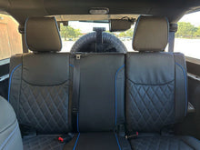 Load image into Gallery viewer, 2016-2017 Fits JEEP WRANGLER JK CUSTOM LEATHER SEAT COVERS BLACK &amp; Blue DIAMOND