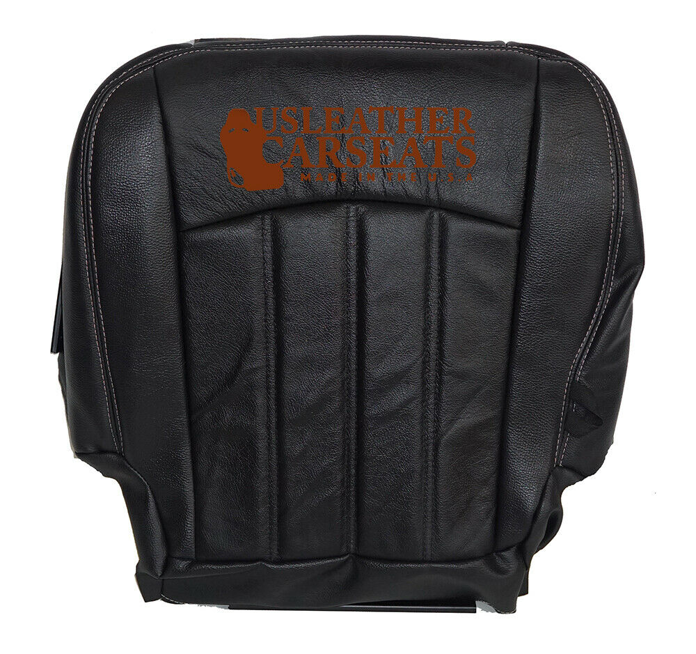 2009-2012 Fits Dodge Ram 1500 Laramie Driver Side Bottom Leather Seat Cover Dark Gray